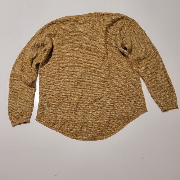 FAT FACE UK BROWN CREAM GOLD WOVEN Cotton Blend lightweight sweater 6 medium - Picture 6 of 9